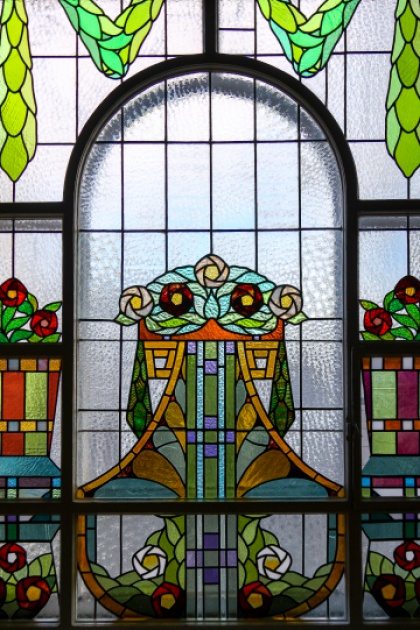 Art Nouveau stained glass